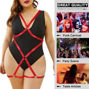 Wholesale sexy bdsm body harness for sale - Group buy Belts Hollow Out Plus Size Suspender Bra Bdsm Body Women Harness Sexual Party Rave Wear Sexy Cupless Intimate Clothing Tops Chest BeltBelts