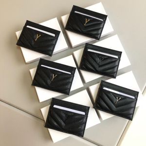 Titular de cartões de grife para homens Mini Wallets Classic Ultra-Fhin titular do cartão Lingge Fashion Mens bolso de bolso de bolso de bolsa de couro carteira