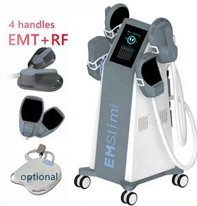 SPA EMSLIM Zayıflama Kas Stimülatörü Yağ İnce Sistemleri Azalt EMS Elektromanyetik EMT Vücut şekillendirme Güzellik Makinesi 4 RF ve koltuk ile tutamaçlar