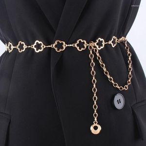 Belts Metal Blets For Women Simple Vintage Silver Golden Hip Hop Designer Fashion Waist Chain Decoration Dress Ladies Female StrapBelts Emel