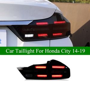 Car Rear Tail Light Assembly For Honda City LED Taillight 2014-2019 Running Brake Fog Taillights Dynamic Turn Signal Lamp