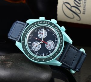 2022 wysokiej jakości męski luksusowy zegarek sześć ściegów wszystkie tarcze działają automatyczny zegarek kwarcowy męski damski wspólny zegarek europejski Top marka chronograf zegar Fashion planet series