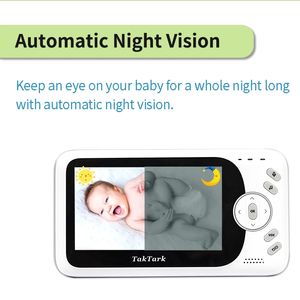 4.3 inch Wireless Video Baby Monitor Sitter portable Baby Nanny Security Camera IR LED Night Vision intercomAX3T