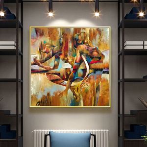 Poster Paintings Girl Picturs Wall Art Canvas Print Figure Painting Abstract Picture For Living Room Home Decor No Frame
