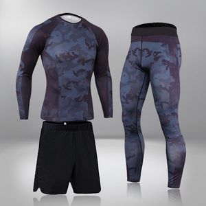 Herrspårar långa johns mens termiska underkläder set kompression termo mäns spandex leggings gym fitness jogging sportkläder joggarm