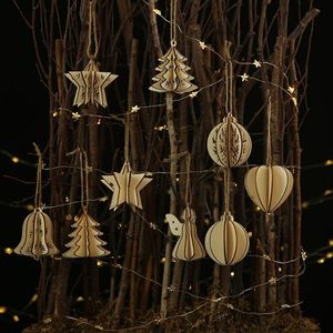 Dekoracje świąteczne Multi styl kreatywne drewno rzemiosło drewniane wisiorki ozdoby dzieci prezent DIY DIY Tree Ornament Party Decorations Christmas