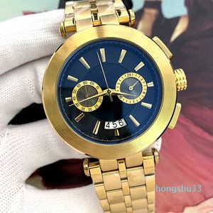 2022 Novos relógios masculinos da moda Moda Black Dial Automático Calendário Gold Bracelet Discount Master Men use Gift Menswear Watch High-end