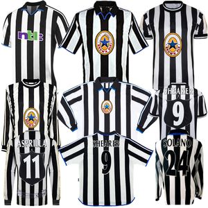 1997 1998 1999 2000 2001 NEW CASTLE Shearer camisa de futebol retrô 97 98 ASPRILLA Barnes Pearce Batty United Rush camisa de futebol clássico vintage