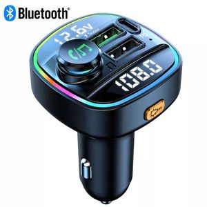 C22 Wireless Bluetooth FM Radio Adapter Music Player USB PD20W Chargers Car Kit med handsfree Calling S￤ndare