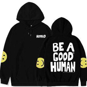 Kpop Letter Jimin Nomad Be A Good Human Printed Hoodie Winter Plus Sweatshirt Oversize Harajuku Sports Outfit Women Man