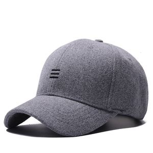 Papai Winter Weedwear Male Warm Felt Sports Cap Man Big Size Wool Baseball Hats 55 60cm 60 65cm 220817