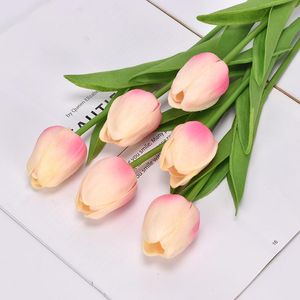 Ghirlande di fiori decorativi 34 cm Tulipano simulato Decorazione desktop Ufficio El Pography Puntelli Festival Decor per la casa Decor canadeseDecorati