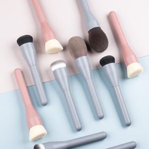 Makeup Brushes Cangzhou Cosmetic Brush-Vegan Synthetic Hair Face fuktbeständigt handtag antikorrosion med hylsborste