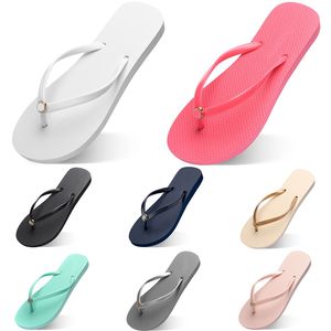 نساء النعال أزياء Flip Flip Flops Beach Hotel Indoor Clipper Triple Black Pink White Lemon Green Grey Navy Womens Shoes Fifty اثنين