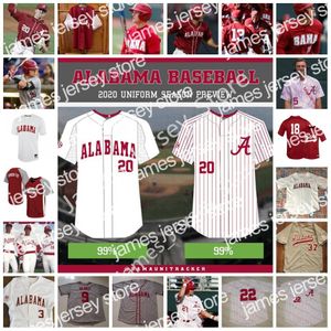 James 2022 NCAA Özel Alabama Crimson Tide Beyzbol Forması 4 Joe Breaux 10 Sam Finnerty 20 Brock Love 7 Brett Auerbach 19 Sam Praytor 22 TJ