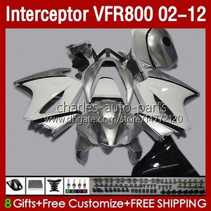 Honda Interceptor VFR800 VFR 800 RR CC 800RR 02-12 Bodys 129no.21 800cc VFR800RR 02 03 04 05 06 07 VFR-800 Gümüş White 2002 2009 2009 2010 2011 2012 PERAKTİK