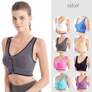 Push-Up-Bralette-BHs für Frauen, Reißverschluss, Sport-BH, nahtloser BH mit gepolsterter, kabelloser Bralette, Fitness-Tops, Dessous, L220726