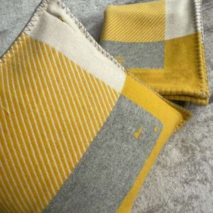 NEW Design Yellow Color TOP Quailty Luxury Home Blankets 1.5kg WOOL Thick Bed Sofa Selling Big Size Blanket Black Cushion