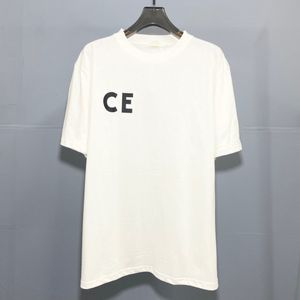 T-shirt da uomo Girocollo ricamato e stampato abbigliamento estivo in stile polare con puro cotone da strada q3e2