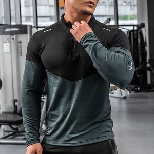 Mens Gym Compression Shirt Male Rashgard Fitness Long Sleeves Running Clothes Homme T shirt Football Jersey Sportswear Dry Fit 220520