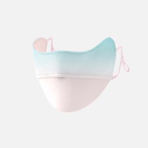 Gradient color mask eye protection sunscreen mask hanging ear dust-proof UV-proof ice silk anti-haze masks