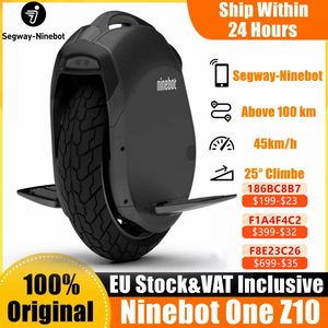 AB Hisse Senedi Ninebot Segway One Z10 Kendi Kendini Dengeleyen Tekerlekli Scooter Elektrikli Tek Tekerlekli Bisiklet 1800W Motor Hızı 45km/s dahili Kulplu Hoverboard KDV Dahil