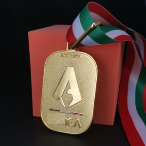 20/21 Serie Italia A Medalla de Medalla de aleación de campeones Medallas de la Finales de la Liga Milán como colecciones o regalos de fanáticos 310 años