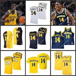 Moussa Diabate Basketball Jersey Michigan Wolverines Maglie da basket 2022 NCAA Custom School Stitched Wears