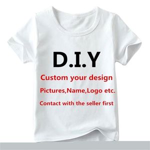 Kids Customized Tshirt Name custom birthday t shirt Your Own Design T shirt Boys and Girls DIY Clothes Contact us First dHKP00 220615