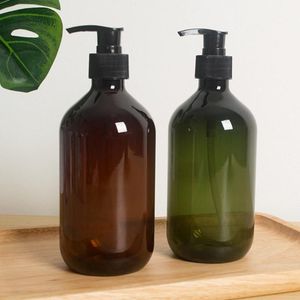 Storage Bottles & Jars Brown Lotion Bottle Soap Pump Liquid Shampoo And Shower Gel Dispenser Empty Travel Replacement Jar Tube For Bathroom