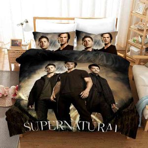 Supernatural Game 3 teile/satz Bettwäsche Blatt Kinder Zimmer Bett Kissen Fall Königin