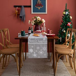 Julbordslöpare party bordsdukar snöflinga boot fågel placemat dekoration nyår bord kudde x182 cm