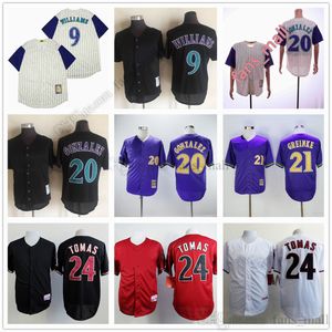 Movie Mitchell och Ness Baseball Vintage 24 Yasmany Tomas Jersey 20 Luis Gonzalez 9 Ted Williams 21 Zack Greinke Ed Name Number Bitefit