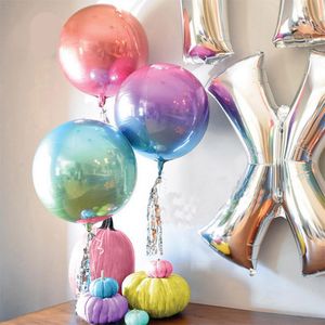 22inch gradiente di colore 4D discoteca elio palloncino compleanno festa di nozze decorazione palloncino foto puntelli baby shower giocattoli per bambini