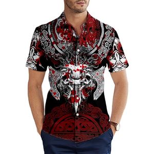 Wholesale tree life print resale online - Men s Casual Shirts The Coolest Short Sleeve Shirt Nordic Tree Life Viking Hawaiian Printed In D Artificial