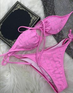 2021 Ny modedesigner dambaddräkt Dambadkläder Strass sexig flerfärgad bikini lyxig G bokstav klassisk