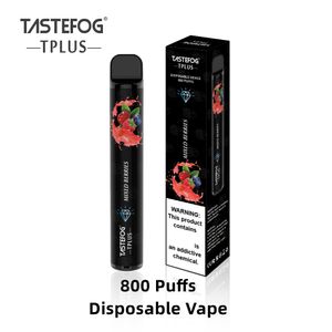 Tastefog Wholesale Fruit Flavors Disposable Vape Pen 800 Puff 3ml 550mAh Bar Easy to Use Electronic Cigarette With Spian English Retail Package