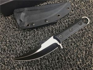 Продвижение SBK Фиксированное лезвие тактическое нож D2 Black Titanium Covert Blade Cnc Finish G10 Ручка на открытом воздухе охотничьи ножи с Kydex