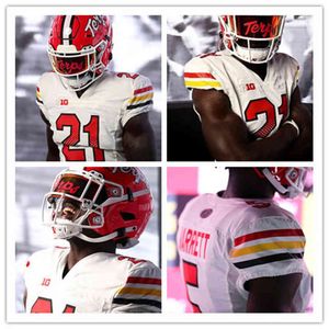 Xflsp 2022 College Maryland Stitched College Football Jersey 71 Jaelyn 85 Austin Fontaine 14 Isaiah Hazel 11 Ruben Hyppolite II 40 Taizse