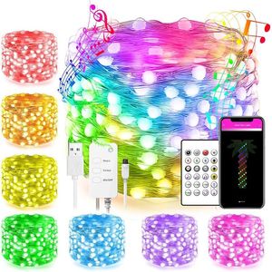 Strings Smart WiFi Led Fairy String Lights Work With Alexa Google Home Remote App Control Multi Modes Color Changing Music SyncLED StringsLE