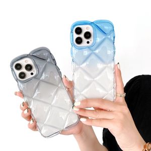 Casos de telefone transparentes para gradiente de diamante para iPhone 13 11 12 Pro Max Fashion Luxury Crystal Clear Back Capa Shockprooft Anit Fall