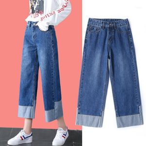 Kvinnors jeans kvinnliga vår och hösten 2022 Koreansk version av Loose Student Smoke Gray Harem Pants Nine Points K27