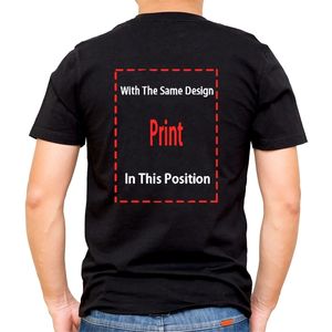 Custom T shirt printing back print picture text team name men and women short sleeve advertising 220712
