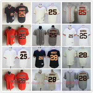 Movie Jerseys Baseball Jerseys Wears Stitched 25 BarryBonds 28 BusterPosey 40 MadisonBumgarner All Stitched Breathable Sport Sale High Quality