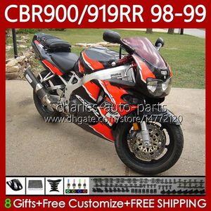 Verkleidungsset für HONDA CBR 919RR 900RR 900CC 919CC CBR919 CBR900 RR CBR919RR 98 99 Karosserie 127No.53 CBR 900 919 RR CC 1998 1999 CBR900RR 1998-1999 OEM-Karosserie Glanzfarbe