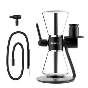 Cubi d'acqua in vetro a clessidra con tubo multifunzione multinction bongs doppio uso fumante abito narguile sheesha completa cavoh shisha con 360 accessori per fumo in vetro rotante