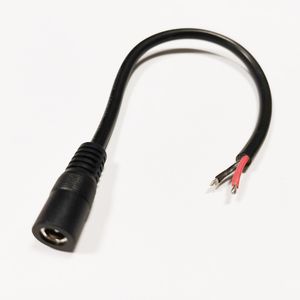 Cavi 14AWG 1.5-Square-MM DC 5.5x2.1mm Spina femmina Cavo di alimentazione per CCTV Circa 25CM / DHL gratuito / 200PCS