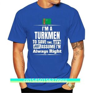 IM A Turkmen Assume IM Right Turkmenistan Flag TShirt Asian size Tshirt men Tshirt 220702