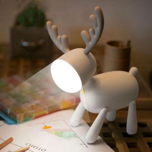 Night Lights Elk Deer Rotary Light Tail Adjustable Timing USB Lamp Kids Bedroom Decor Desktop DecorationNight