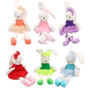 Brinquedo de pelúcia bonito coelho de balé recheado almofada de pelúcia coelho criança travesseiro boneca presentes de aniversário crianças bebê acompanha brinquedo para dormir